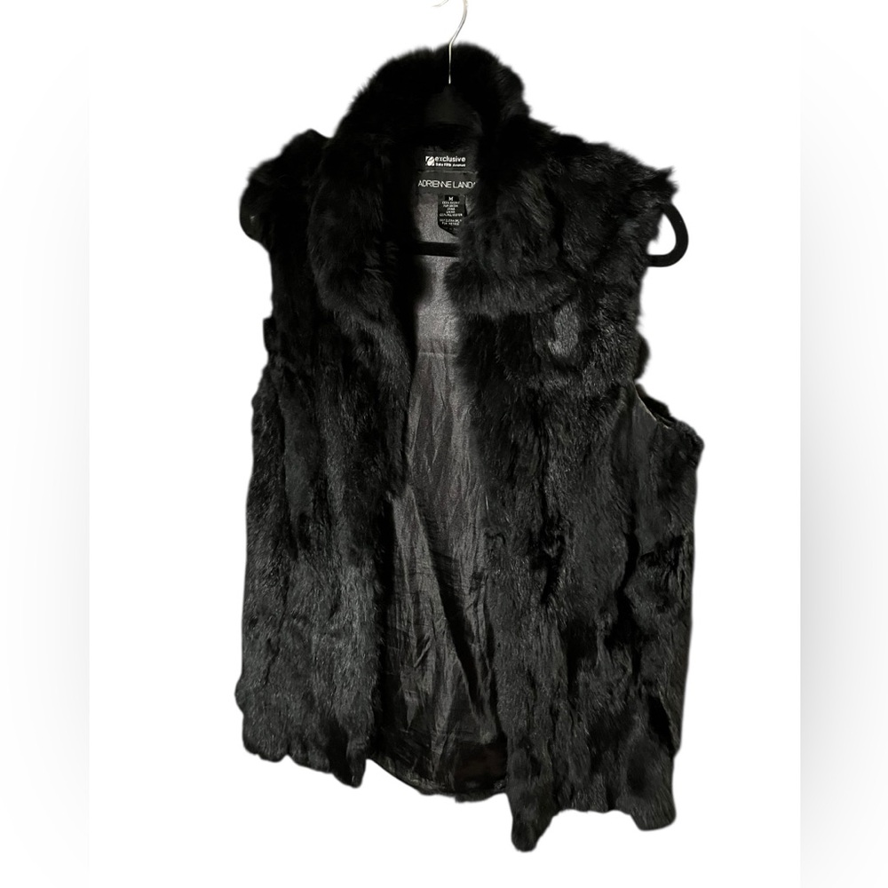 Adrienne Landau Elegant Black Fur Garment